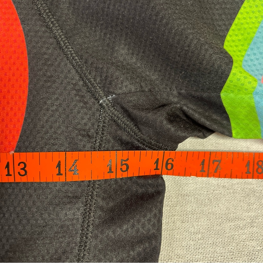 PANACHE Boulder Colorado Cycling Jersey XS Race Cut Bicycle Wt Blk Green Teal Pi - Picture 7 of 10